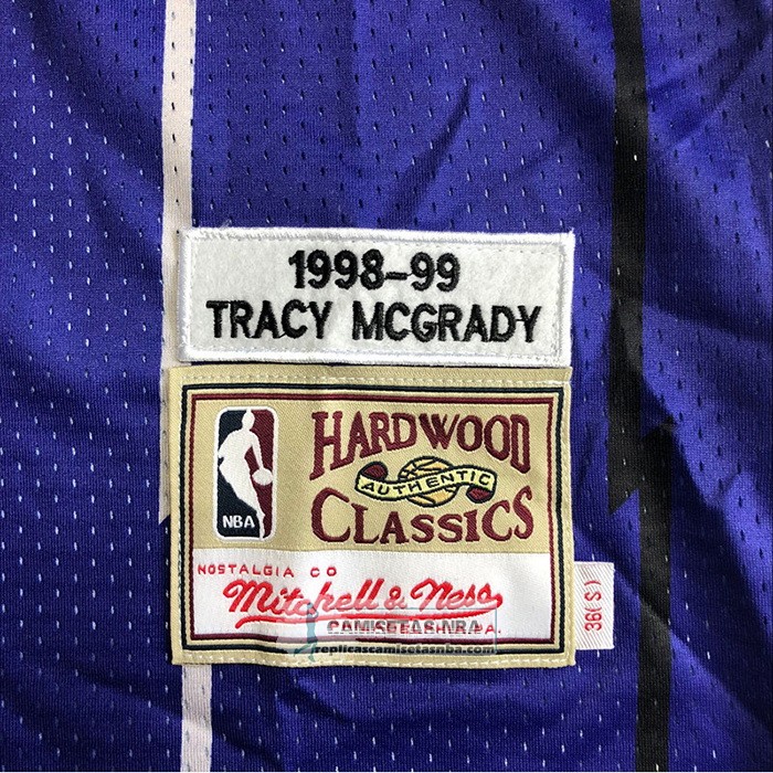 Camiseta Toronto Raptors Tracy Mcgrady Mitchell & Ness 1998-99 Violeta